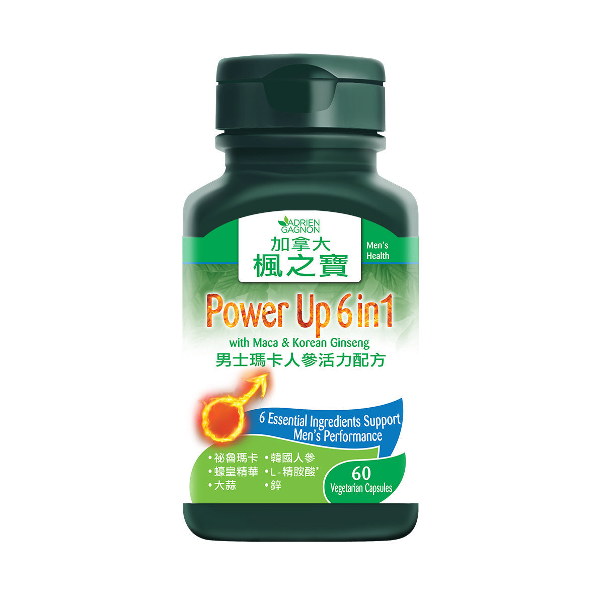 Power Up 6 in 1 with Maca & Korean Ginseng (60 Capsules)