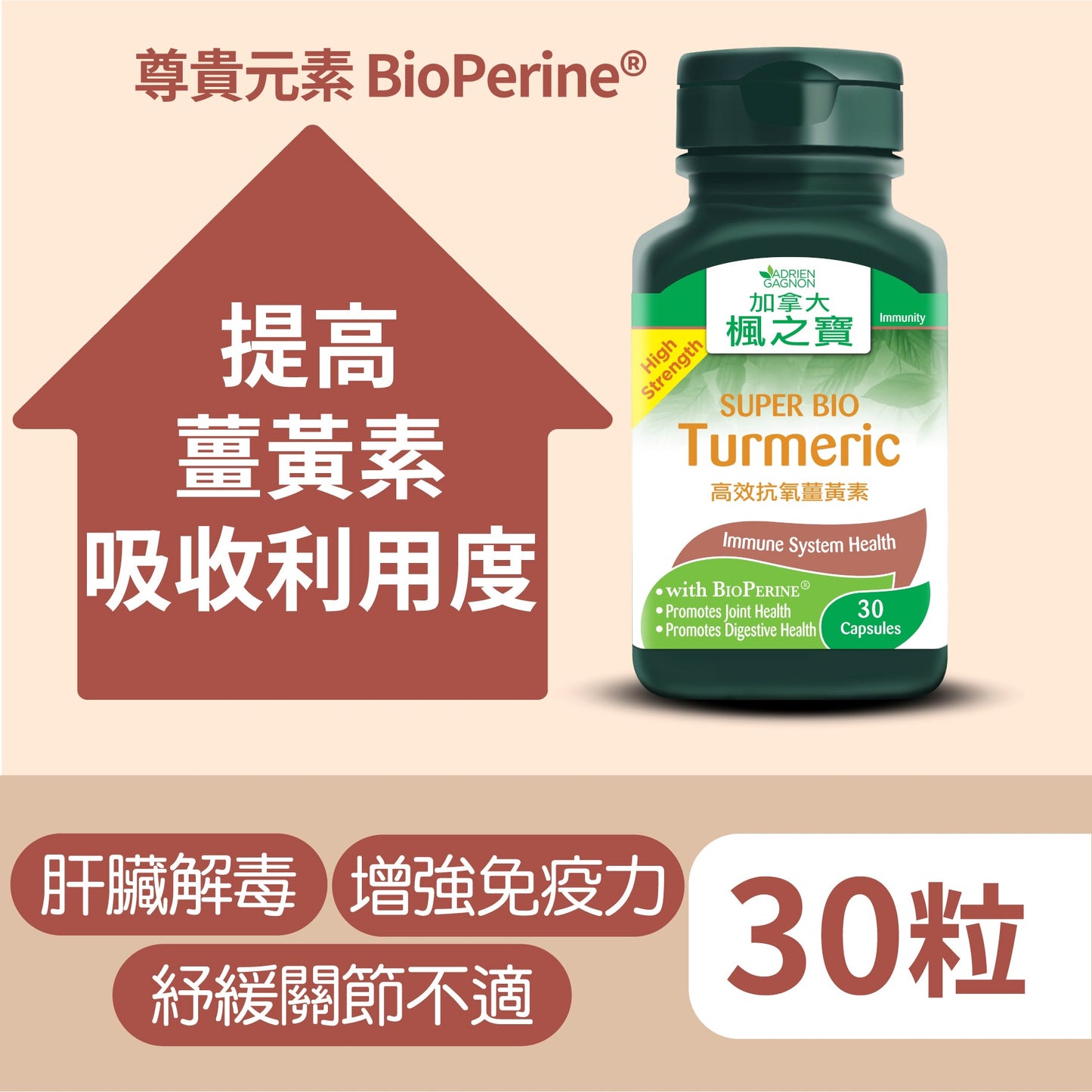 SUPER BIO Turmeric (30 Capsules)