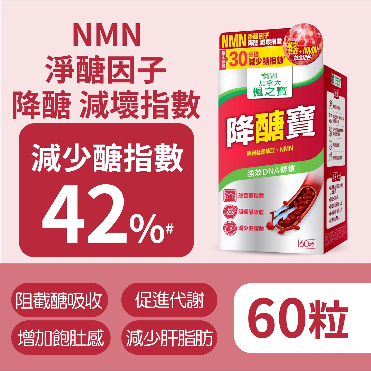Deglucose + NMN (60 Capsules)