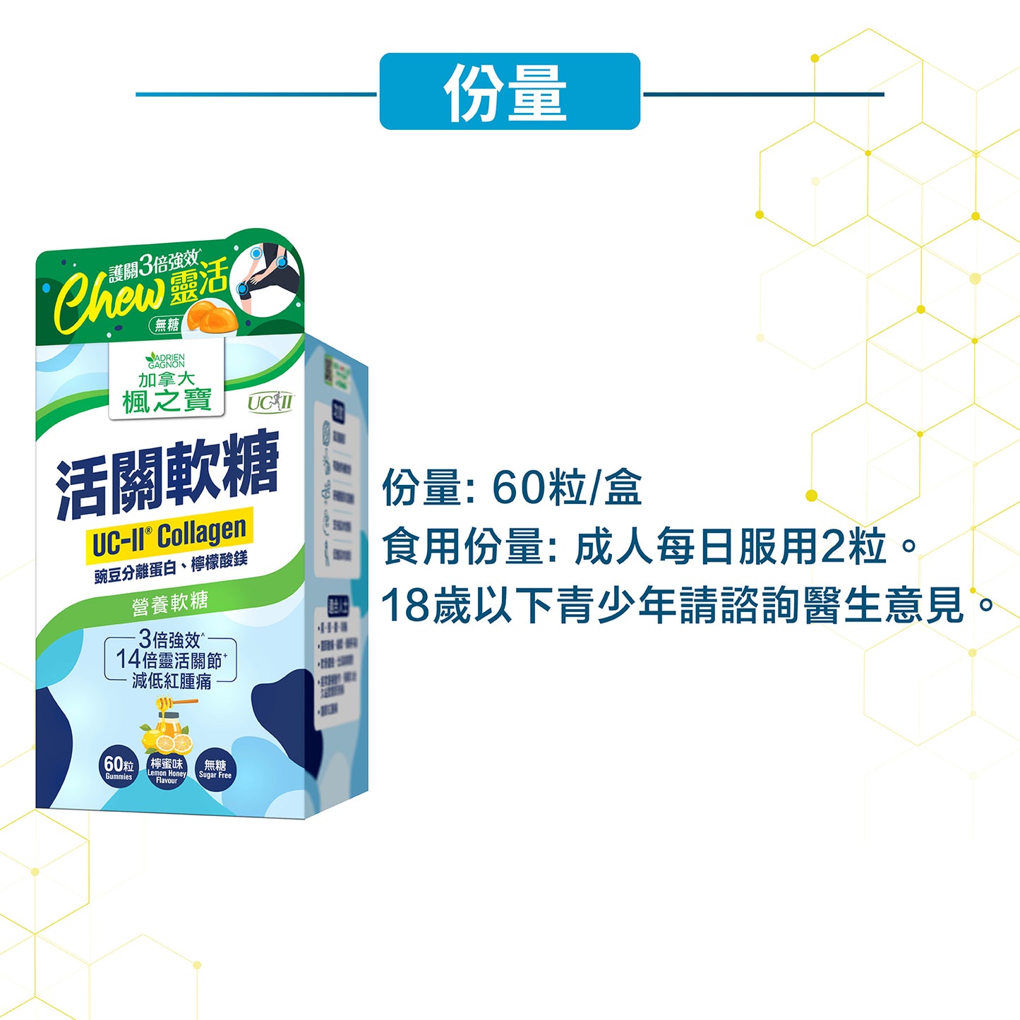 活關軟糖 UC-II 膠原蛋白 (60粒)